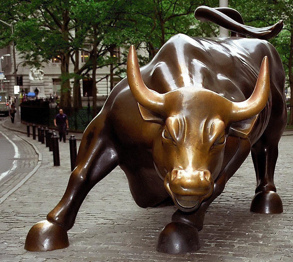 The Charging Bull statue in Lower Manhattan